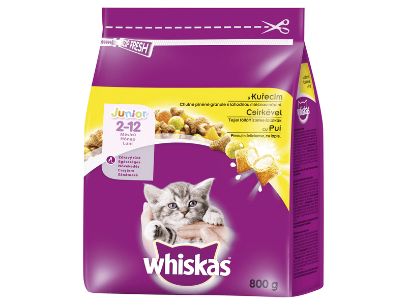Whiskas Junior száraztáp csirkehússal, 800 g