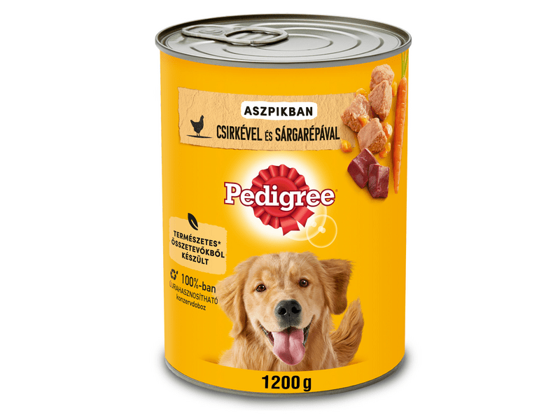 Pedigree konzerv aszpik felnőtt kutyáknak csirke&répa 1.2kg