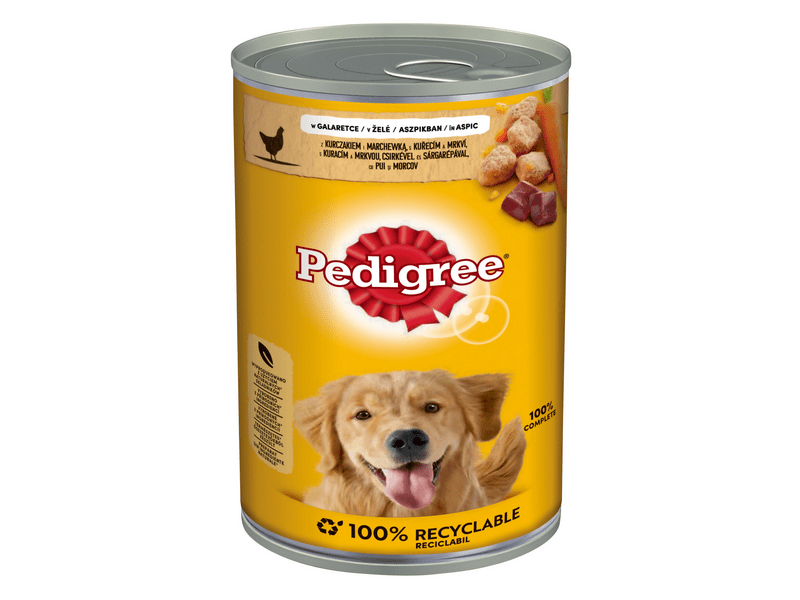 Pedigree konzerv aszpik felnőtt kutyáknak csirke&répa 1.2kg