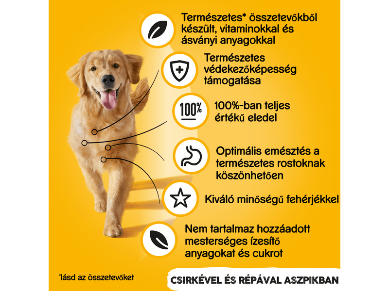 Pedigree konzerv aszpik felnőtt kutyáknak csirke&répa 1.2kg
