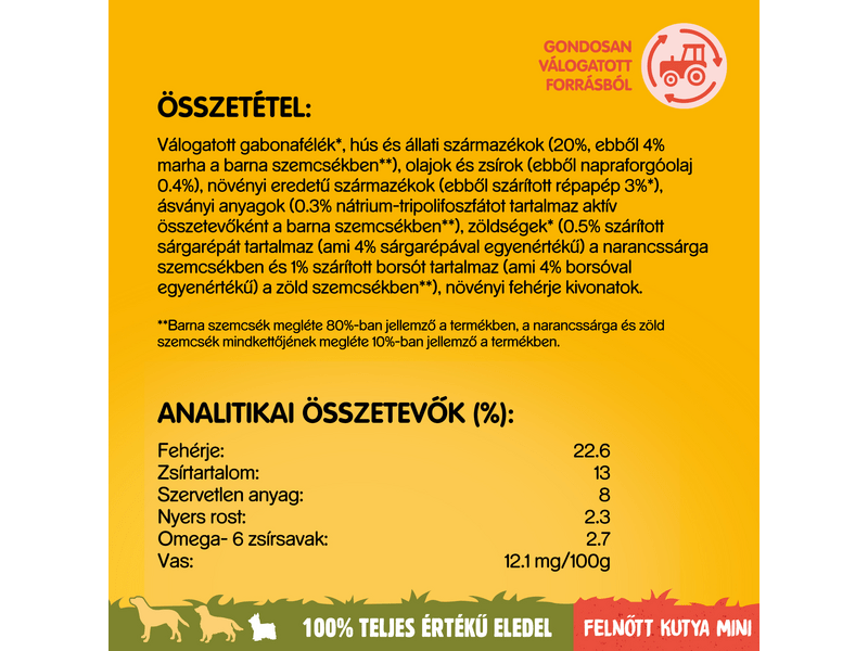 Pedigree marha&zöldség kistestű felnőtt kutya száraztáp 12kg