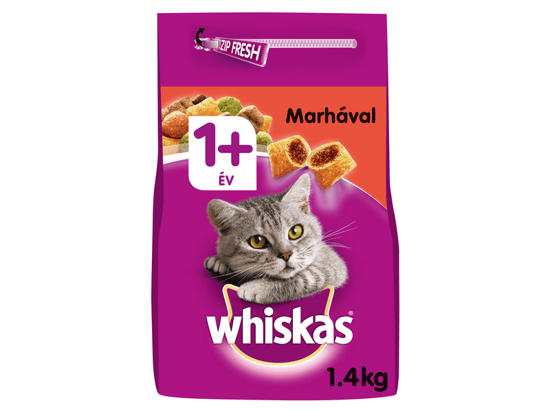 Whiskas száraztáp marhahússal, 1,4 kg