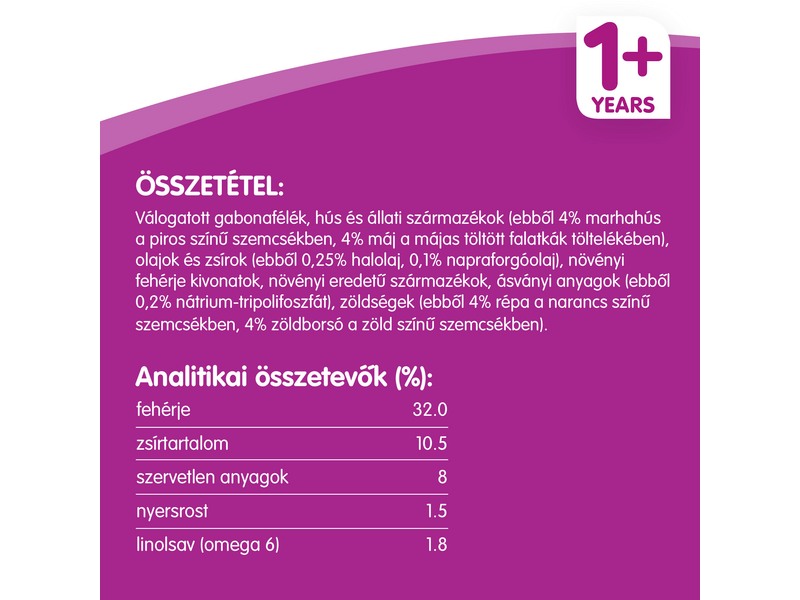 Whiskas száraztáp marhahússal, 1,4 kg