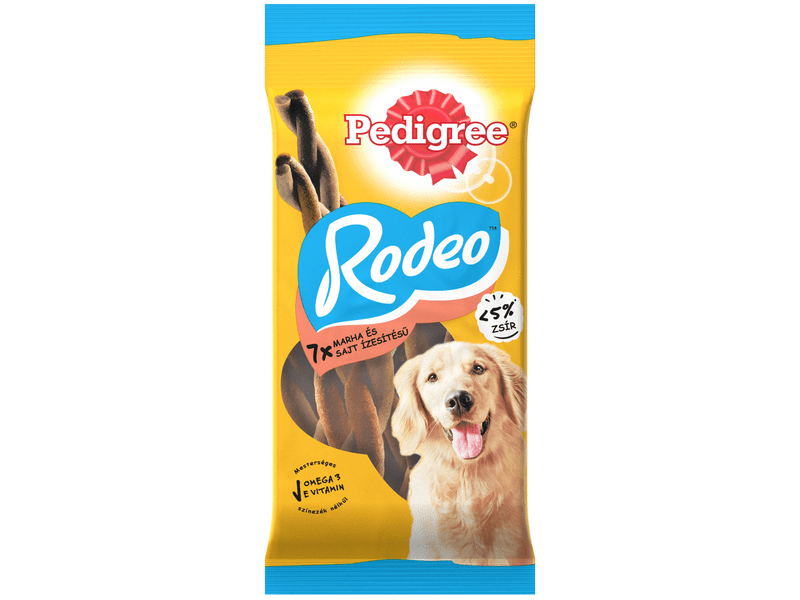 Pedigree Rodeo falatok marha&sajt felnőtt kutyáknak 7db 123g
