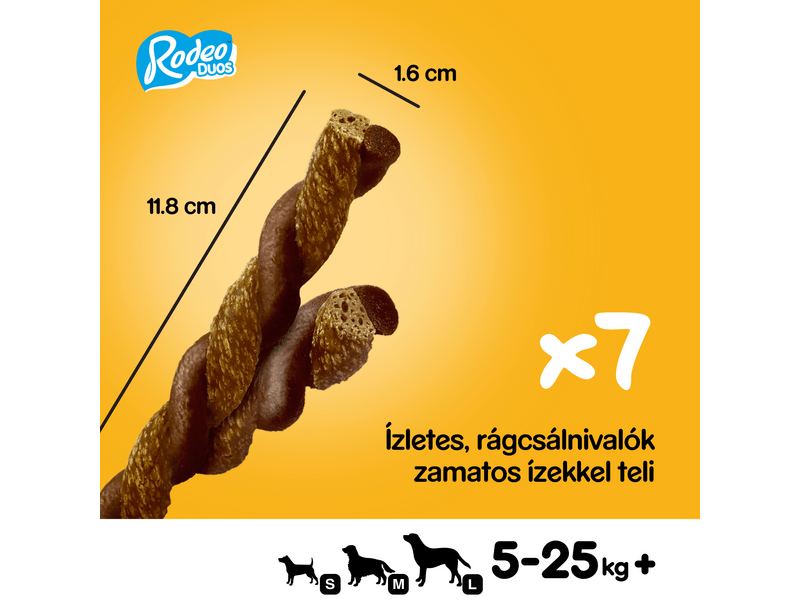 Pedigree Rodeo falatok marha&sajt felnőtt kutyáknak 7db 123g