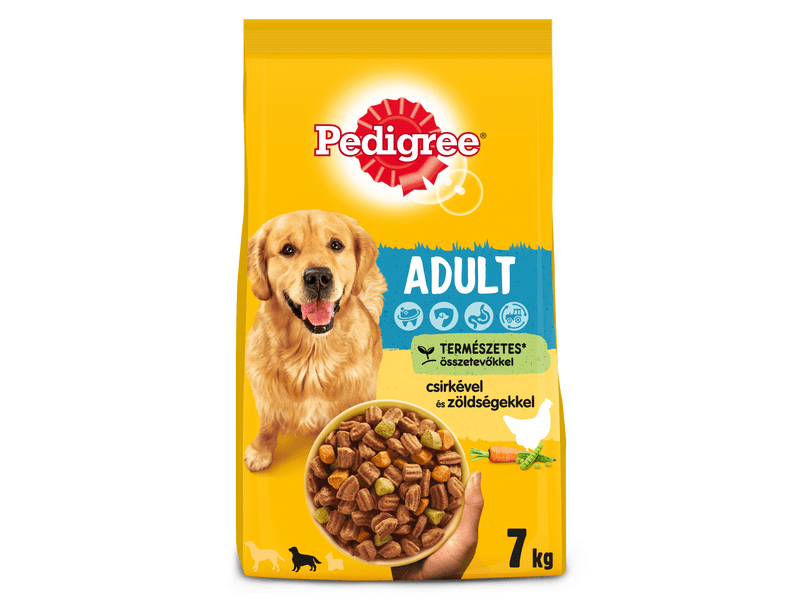 Pedigree száraztáp csirke&zöldség felnőtt kutyák számára 7kg
