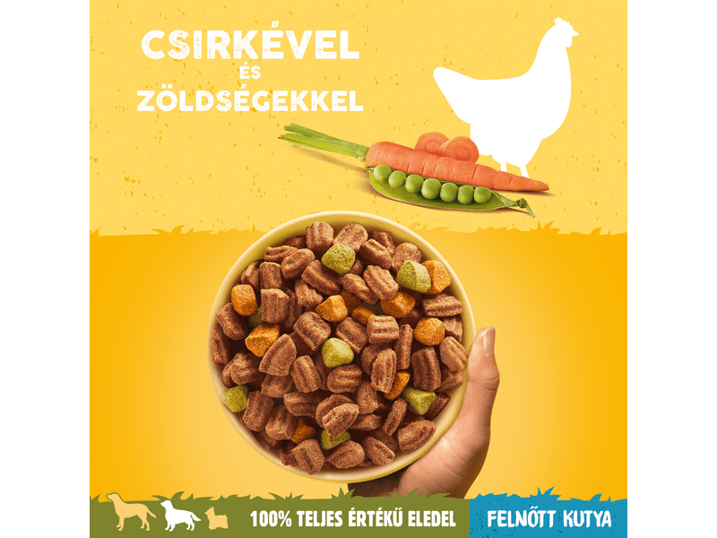 Pedigree száraztáp csirke&zöldség felnőtt kutyák számára 7kg