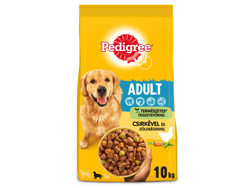 Pedigree száraztáp csirke&zöldség felnőtt kutyáknak 10kg