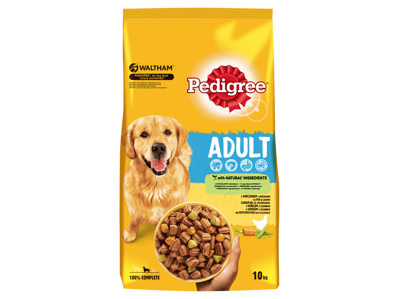 Pedigree száraztáp csirke&zöldség felnőtt kutyáknak 10kg