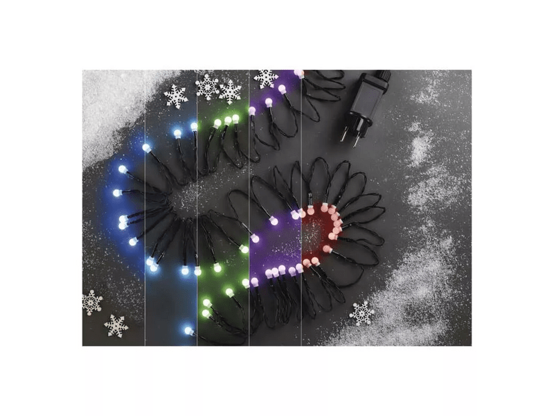 Emos D5AA01 LED karácsonyi fényfüzér, cseresznye – golyók, 10 m, RGB, távirányító, programok, időzítő
