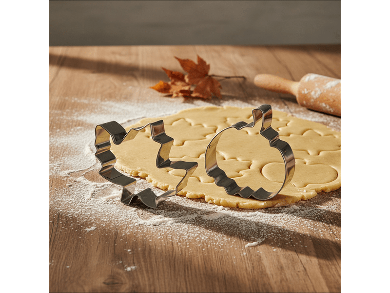 Family 59037 Sütikiszúró szett, levél és tök, fém, 8 cm, 2 db