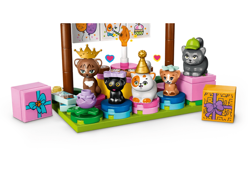 LEGO® Friends Rođendanska zabava s mačićima i kućica na drvetu za mačke (42666)