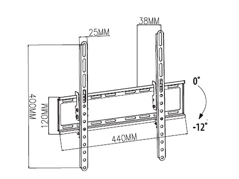 Nedis TV Fali tartó 25-55 (TVWM1131BK)