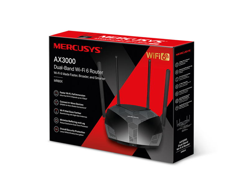 Mercusys AX3000 két-sávos Wi-Fi 6 router