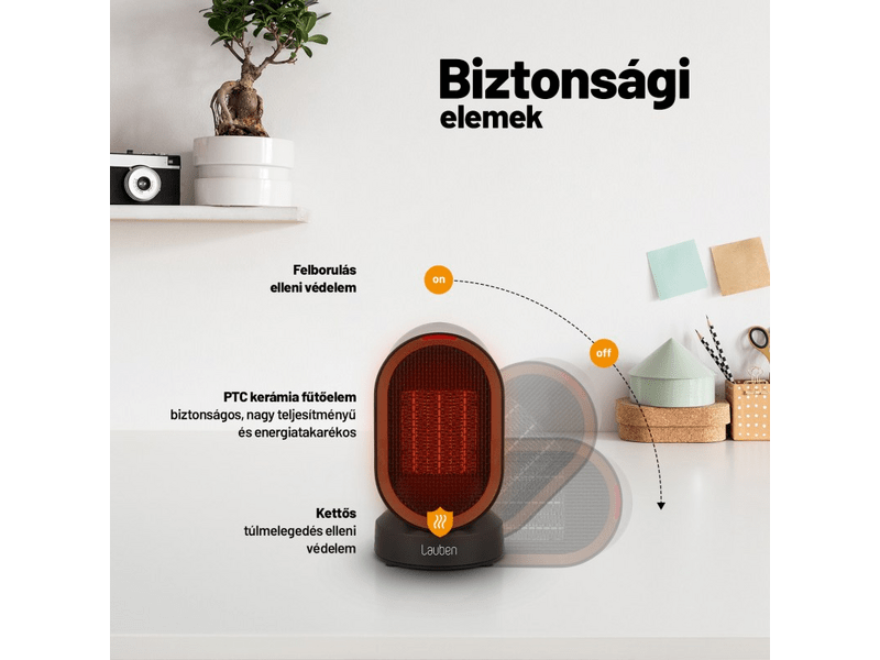 Lauben 600BB 2 az 1-ben meleg levegős ventilátor