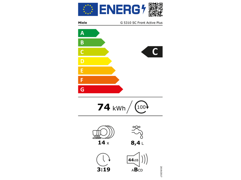 Miele G 5310 SC Front Active Plus Szabadonálló mosogatógép