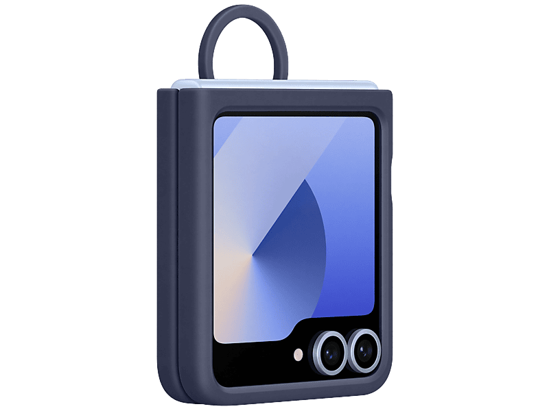Samsung Galaxy Z Flip6 szilikon tok gyűrűvel, Tengerészkék (EF-PF741TNEGWW)
