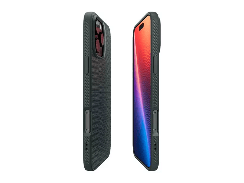 Spigen ACS08119 iPhone 16 Pro Szilikon tok, sötétzöld