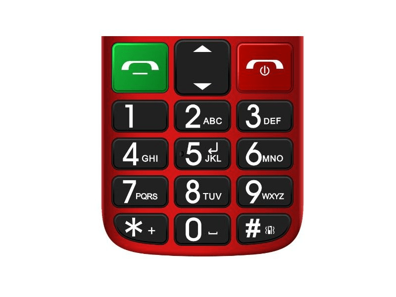 Evolveo EP800 EasyPhone FM Mobil idősek számára, piros