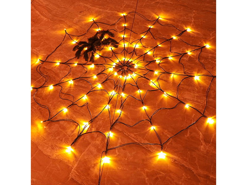 Family 58150 Pókháló fényfüggöny pókkal - melegfehér 60 db LED - USB-s