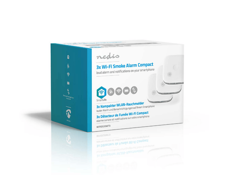 Nedis SmartLife WIFIDS20WT3 füstérzékelő, 3 darab