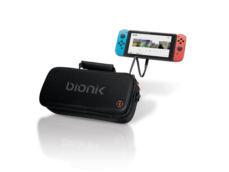 BIONIK Nintendo Switch & OLED Kiegészítő Power Communter Hordtáska Fekete+akku (BNK-9035)
