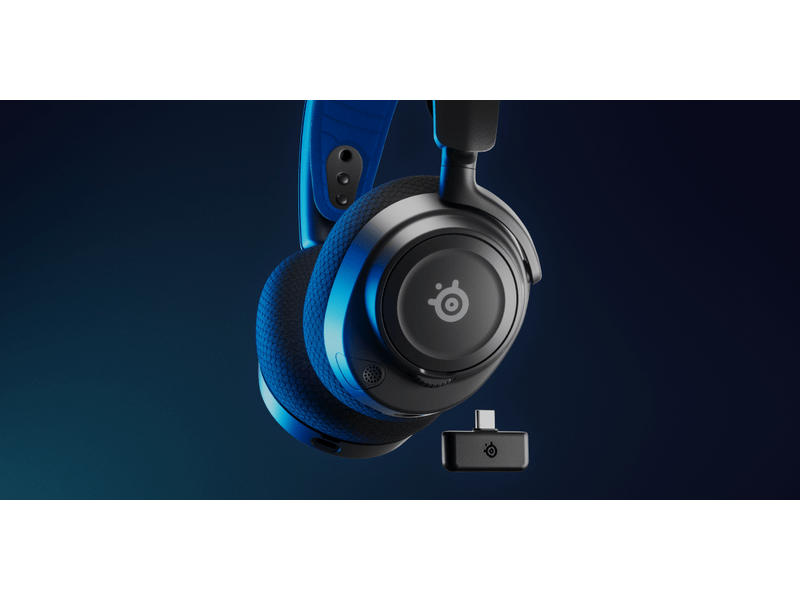 SteelSeries Arctis Nova 7p Gaming headset, fekete-kék
