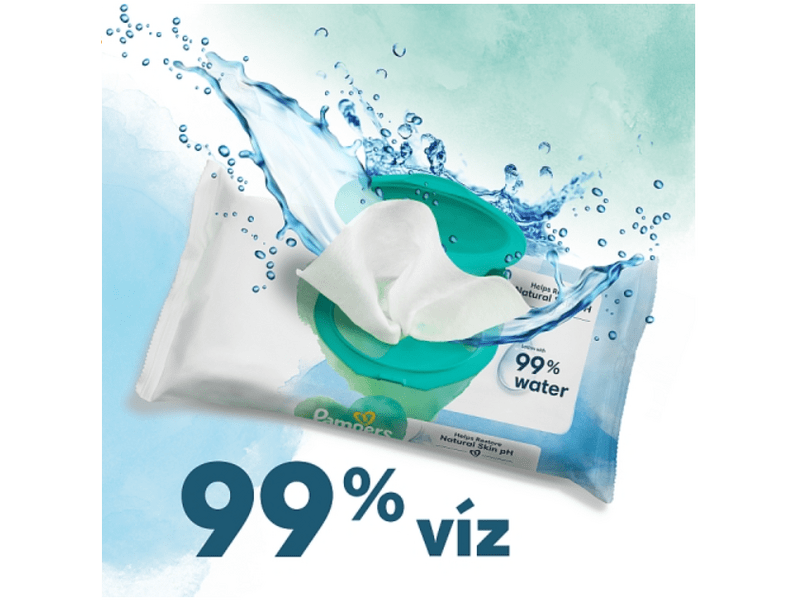 Pampers Harmonie Aqua Nedves Törlőkendő, 144 db