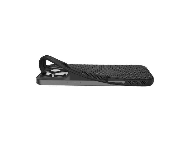 Spigen ACS08117 iPhone 16 Pro Szilikon tok, fekete