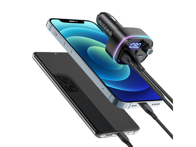 BLITZWOLF BW-BC2 FM transzmitter 18W PD+QC3.0 USB tölt.