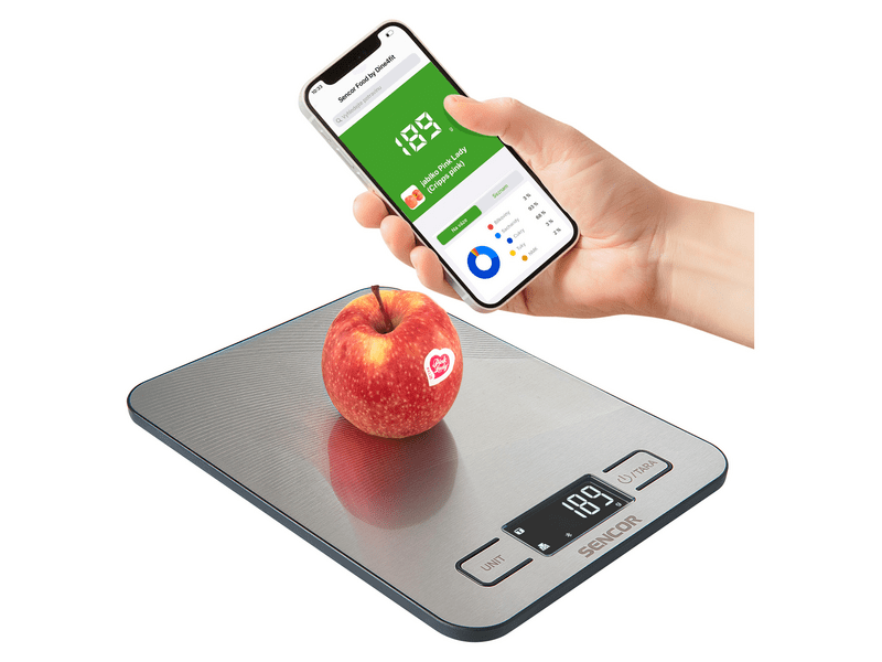 Sencor SKS 8080 Smart kuhinjska vaga, siva