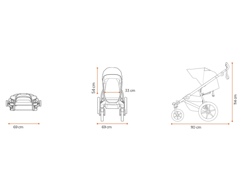 Thule Urban Glide 4wheel Blue babakocsi