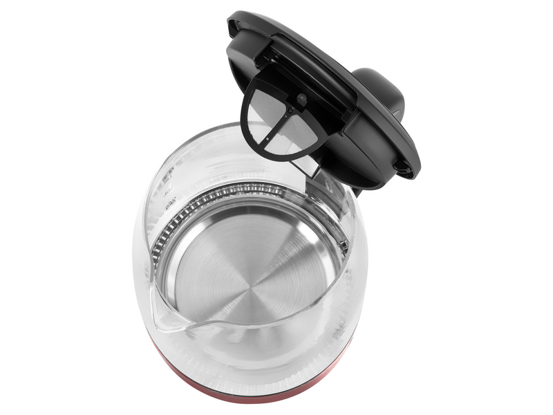 Sencor SWK 7401RD Vízforraló 1,7 L, üveg/piros