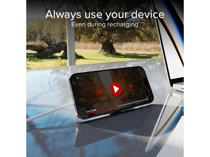 SBS Qi2 15W MagSafe bežični punjač, bijeli (TEWIRQI215W)