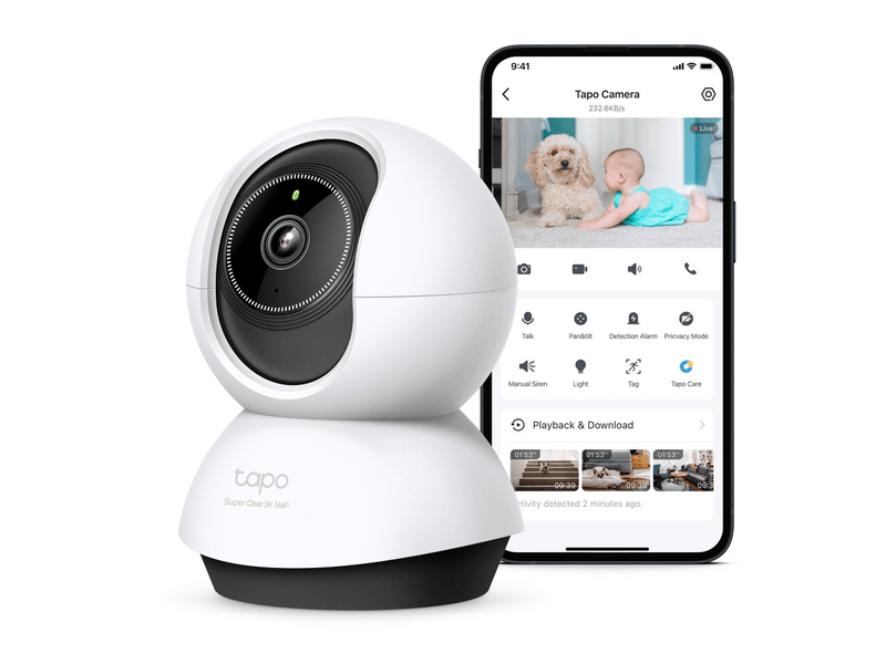 TP-Link TC74 Pan/Tilt AI otthoni biztonsági Wi-Fi kamera