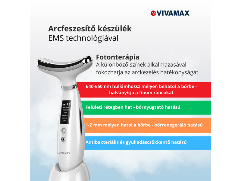 Vivamax Arcfeszesítő készülék EMS technológiával (GYVAK2)