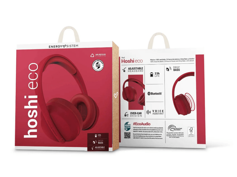 Energy Sistem Hoshi Eco Bluetooth fejhallgató, piros (457557)