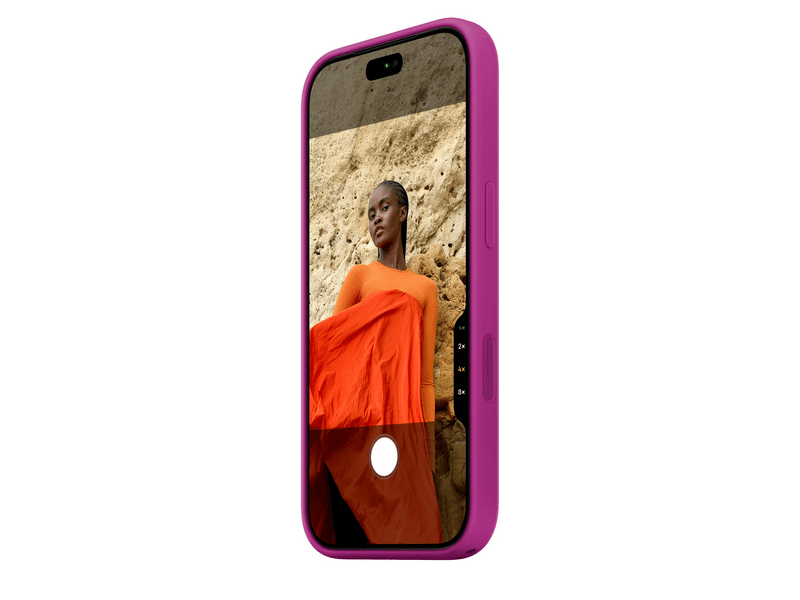 Apple iPhone 18 Pro szilikon tok, MagSafe-rögzítésű, magenta (MK8T4ZM/A)