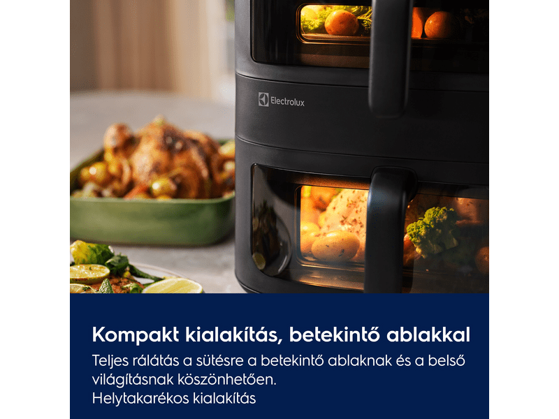 Electrolux EAFD11B 800 Dual Airfryer, fekete