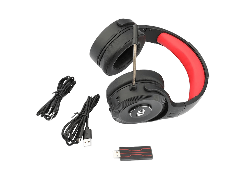 Redragon Pelops Pro 2.4G Vezeték nélküli Gaming Headset, fekete