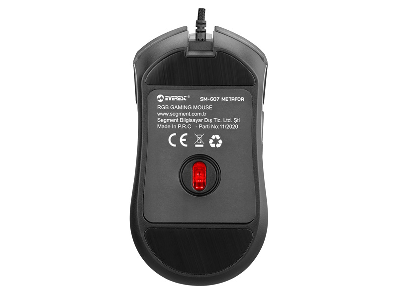 Everest SM-G07 METAFOR Gamer egér, 6400 DPI, 7gomb, optikai, fekete, RGB LED