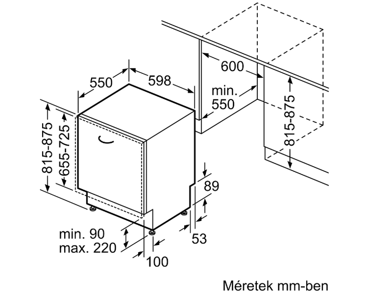 Bosch SMV4HVX33E Beépíthető mosogatógép