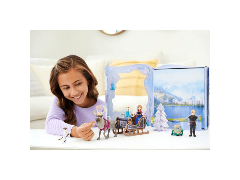 Jégvarázs: Mesekönyv játékszett mini babákkal (HLX04)