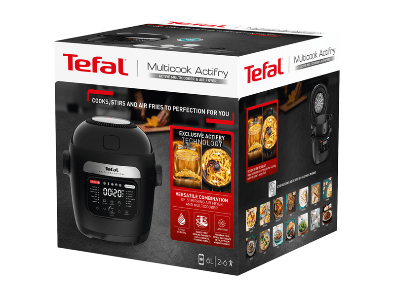 Multicook 2in1 főzőedény,fekete/acél