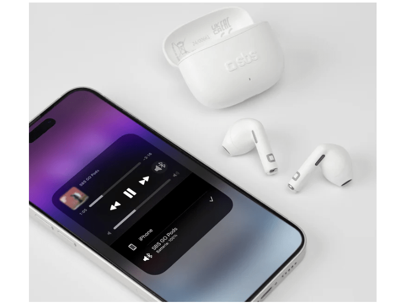 SBS Go Pods TWS Fülhallgató, fehér (TEEARTWSGOPODSW)