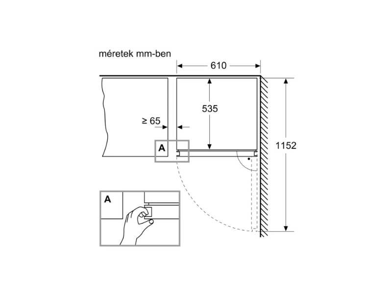 Bosch KWK16ABGA Serie 6 Borhűtő