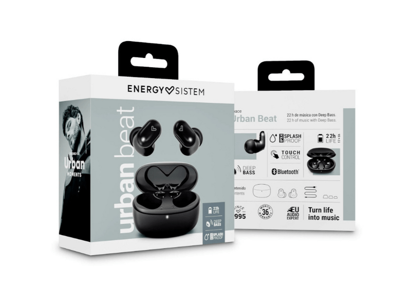 Energy Sistem Urban Beat Bluetooth fülhallgató, fekete (455218)