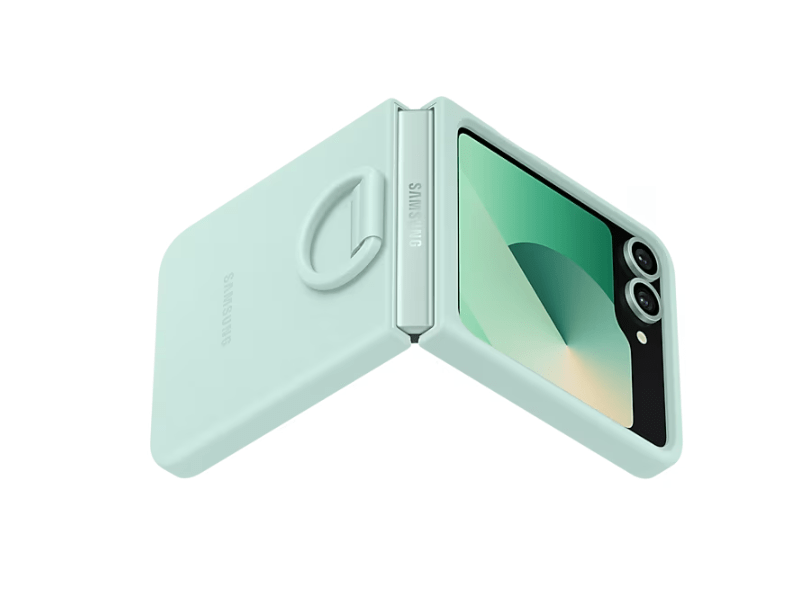 Samsung Galaxy Z Flip6 szilikon tok gyűrűvel, menta (EF-PF741TMEGWW)