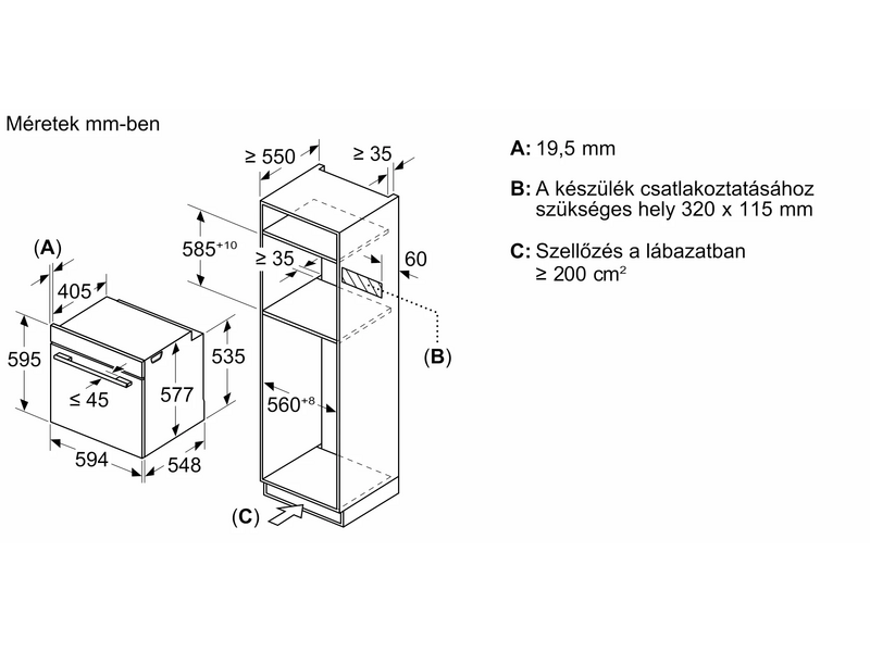Bosch HMG7764B1 Beépíthető sütő mikrohullám funkcióval