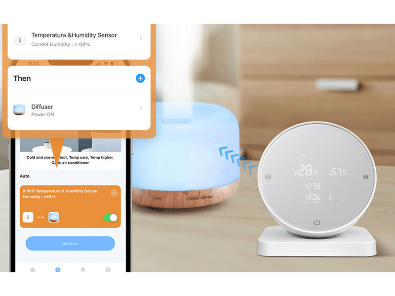 Avatto WHS20 Hőmérséklet- és páratartalom érzékelő